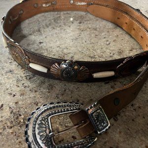 Men's Leather Navajo belt